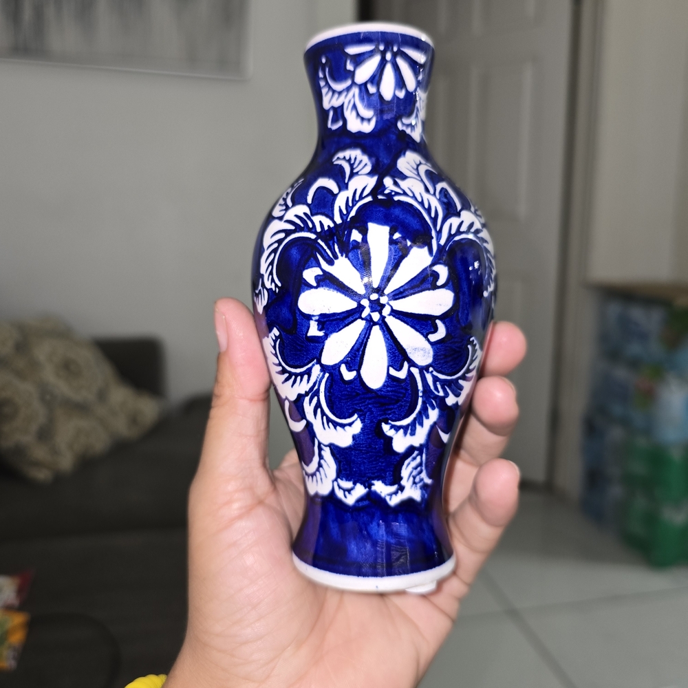 Blue Ceramic Vase by